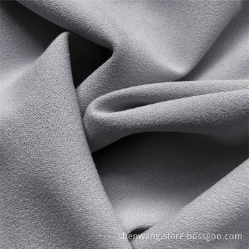 Custom Plain Gray DTY Polyester Stretch Jersey Fabrics
